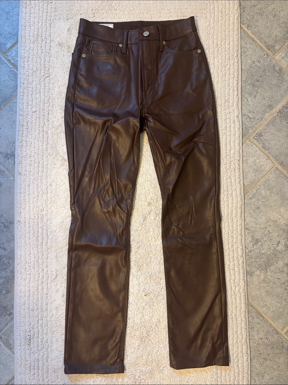 GAP Vintage Slim High Rise Pants in Brown